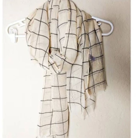 FINAL SALE  Rachel Pally Natural Grid Scarf Wrap - Picture 4 of 4